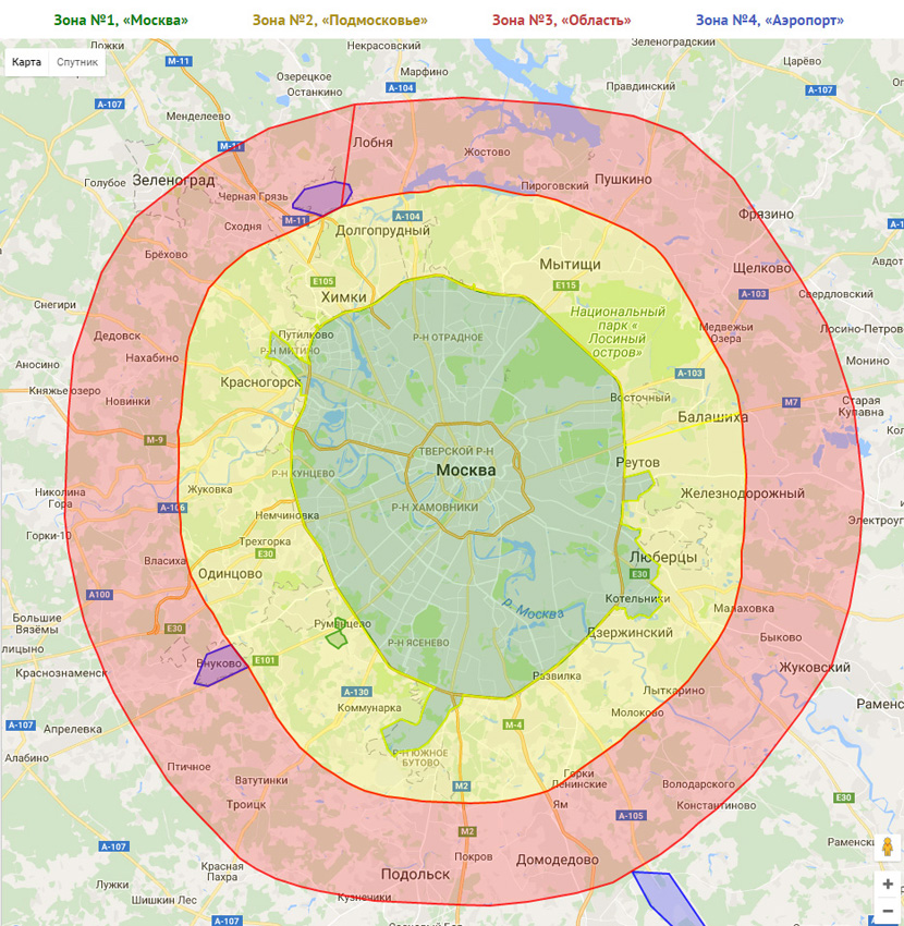 Использование сервиса "Яндекс Карты" для разметки зон доставки